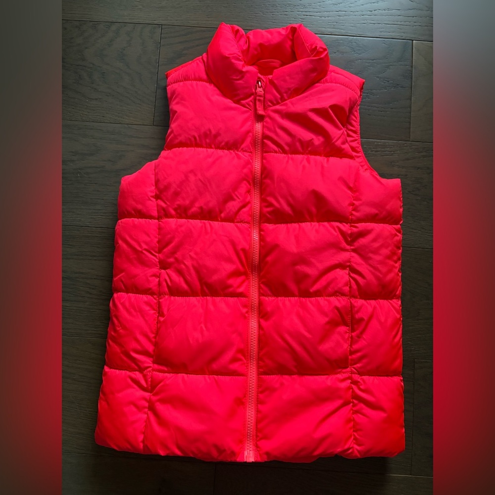 Old Navy Coral Pink Girls Frost Free Puffer Vest